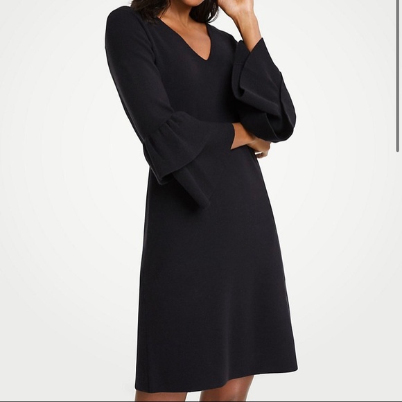 Ann Taylor | Ruffle Sleeve Sweater Dress - Picture 2 of 3